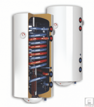 Sunsystem with two serpentines 200l., 2kW, enameled, large diameter