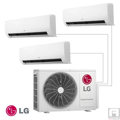 Multi split system LG RM3U19.U24 + RMN09.NSJ + RMN09.NSJ + RMN12.NSJ, 21000 BTU, Wi Fi