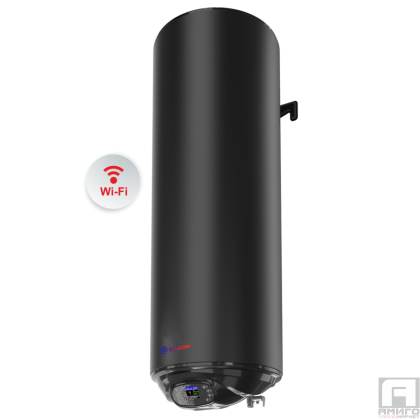 Water heater 80l., 3 kW, email, black,electric control, Wi Fi