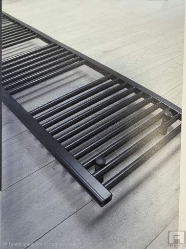 Aluminum towel rail Thermolux black 1200x400 - 712W