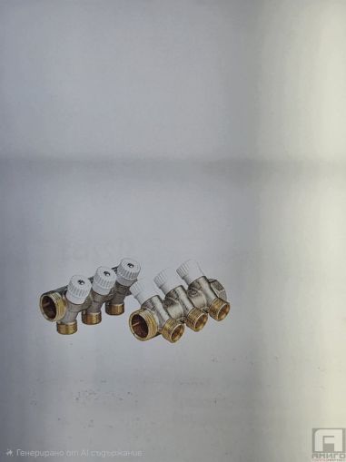 Щампован колектор с вентили Luxor 1" x 24*19