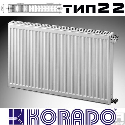 Панелен Радиатор KОРАДО Радик тип 22, 900x2000 - 5925 W ΔT60