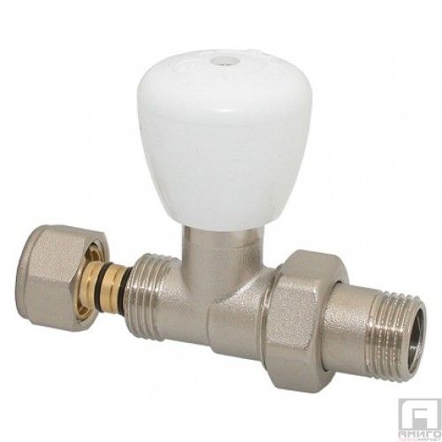 Вентил Радиаторен Прав с Адаптор 1/2x16*2