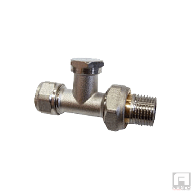 Secret Valve for a Radiator - Straight with an Adaptor 1/2x16*2