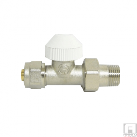 Вентил Радиаторен Прав за Терморегулатор с Адаптор