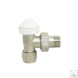 Valve for a Radiator - Angular for a Thermoregulator with an Adaptor