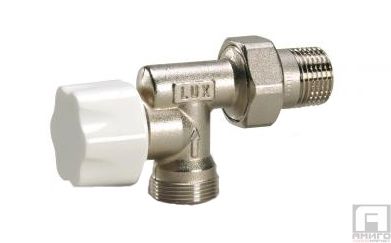 Valve for a Radiator Angular with an Adaptor, Axial for a Thermoregulator