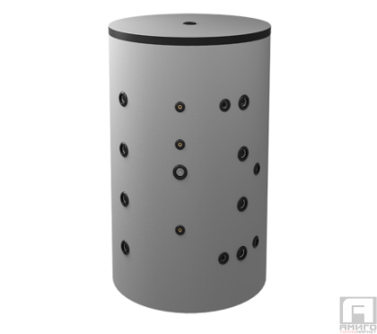 Buffer tank Eldom 750l., With one black and one stainless steel coil, unenameled