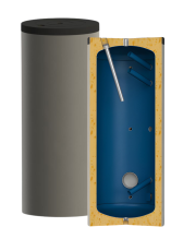 Буферен съд Sunsystem 200л. за термопомпени системи, емайлиран