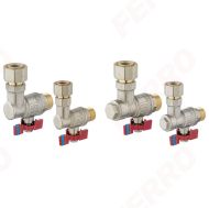 Комплект ъглови кранове за двуконтурен котел Ferro