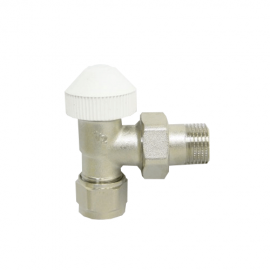Valve for a Radiator - Angular for a Thermoregulator with an Adaptor