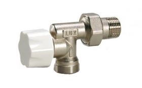 Valve for a Radiator Angular with an Adaptor, Axial for a Thermoregulator