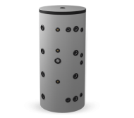Buffer tank Eldom 300l., With two black and one stainless steel coil, unenamelled