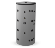 Buffer tank Eldom 500l., With two black and one stainless steel coil, unenamelled